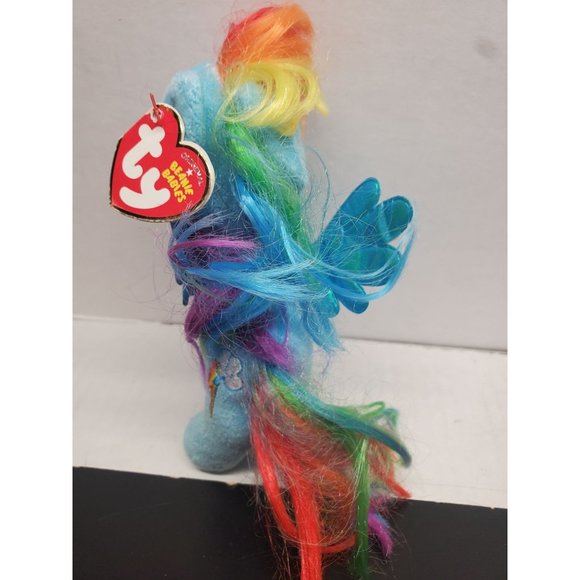 7 Inch Ty My Little Pony The Beanie Babies Collection Rainbow Dash Plush - New - Picture 3 of 11